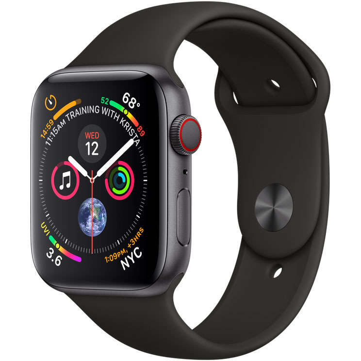 Apple Watch Series 4 44mm GPS+LTE Space Gray Aluminum Case with MidnightB Sport Band (MTUW2, MTVU2) б/у